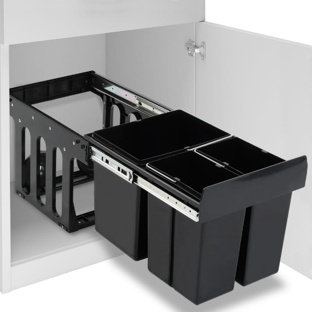 Pattumiera Estraibile per Mobile Cucina Eco 48 L Soft-Close