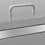 Copri Bidoni Pattume Doppio 138x77,5x115,5cm Acciaio Inox