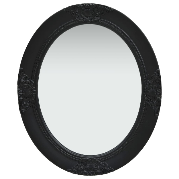 Specchio da Parete Stile Barocco 50x60 cm Nero