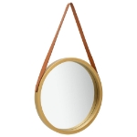 Specchio da Parete con Cinghia 40 cm Oro
