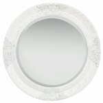 Specchio da Parete Stile Barocco 50 cm Bianco