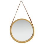 Specchio da Parete con Cinghia 50 cm Oro
