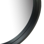Specchio da Parete con Cinghia 40 cm Nero