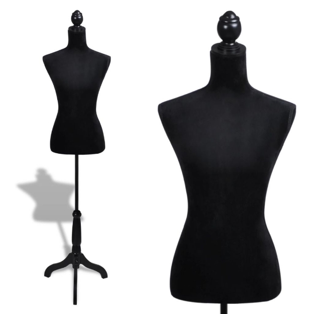 Busto Sartoriale Donna Manichino Femminile Nero