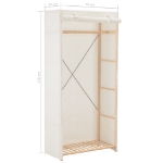Armadio Bianco 79x40x170 cm in Tessuto