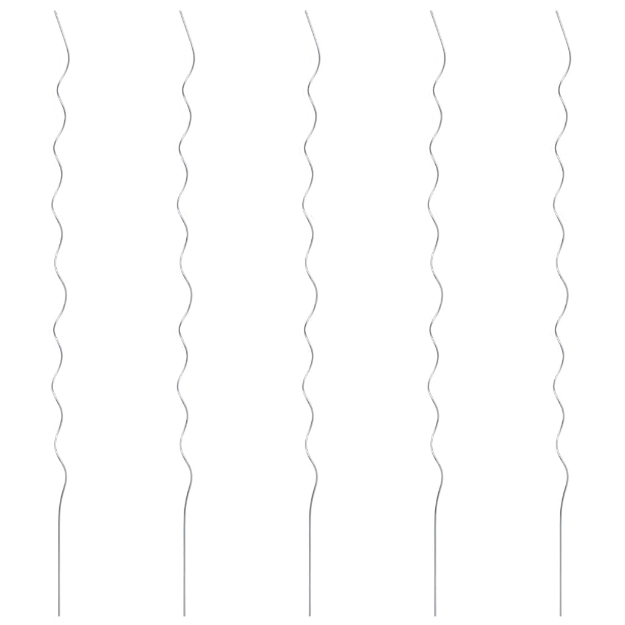 5 pz Supporti a Spirale per Piante 170 cm in Acciaio Zincato