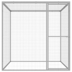 Gabbia per Gatti 1,5x1,5x1,5 m in Acciaio Zincato