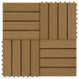 Piastrella Decking in WPC 11 pz 30x30 cm 1 sqm Colore Teak