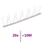 Set Dissuasori per Uccelli e Piccioni 10 pz Acciaio 5 File 10 m