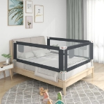 Sponda Letto Sicurezza Bambini Grigio Scuro 100x25 cm Tessuto