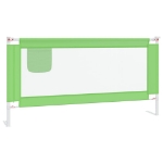 Sponda Letto di Sicurezza per Bambini Verde 180x25 cm Tessuto