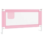 Sponda Letto di Sicurezza per Bambini Rosa 160x25 cm in Tessuto