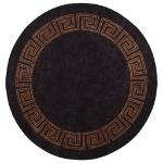 Tappeto Lavabile f120 cm Nero e Oro Antiscivolo
