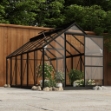 Serra in Vetro Antracite 155x298x191 cm con Telaio in Alluminio