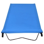 Lettini Campeggio 2 pz 180x60x19 cm Tessuto Oxford Acciaio Blu