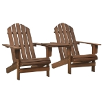 Sedie da Giardino Adirondack con Tavolino Legno Abete Marrone