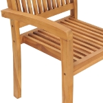 Sedie da Giardino 2pz con Cuscini Bianco Crema in Teak Massello