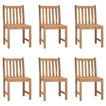 Sedie da Giardino 6 pz con Cuscini in Legno Massello di Teak