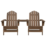 Sedie da Giardino Adirondack con Tavolino Legno Abete Marrone