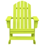 Sedia a Dondolo da Giardino Adirondack Massello di Abete Verde