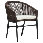 Sedie da Giardino 2 pz in Rattan PVC Marrone