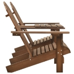 Sedie da Giardino Adirondack con Tavolino Legno Abete Marrone