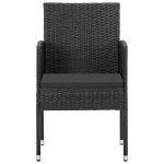 Sedie da Giardino 4 pz in Polyrattan Nero