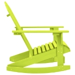 Sedia a Dondolo da Giardino Adirondack Massello di Abete Verde