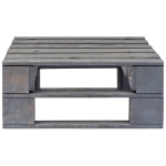 Ottomana da Giardino con Pallet in Legno Grigio