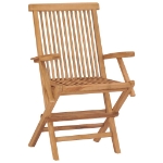 Sedie da Giardino e Cuscini Bianco Crema 8 pz Massello di Teak