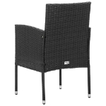 Sedie da Giardino 4 pz in Polyrattan Nero