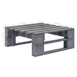 Ottomana da Giardino con Pallet in Legno Grigio