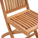 Sedie da Giardino Pieghevoli 4 pz in Legno Massello di Teak