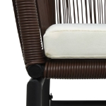 Sedie da Giardino 2 pz in Rattan PVC Marrone