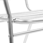 Sedie Impilabili per Esterno 2 pz in Alluminio