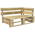 Divano da Giardino su Pallet con Cuscini Grigi in Legno Pino