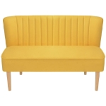 Divano in Stoffa 117x55,5x77 cm Giallo