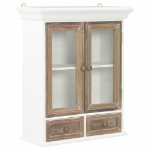 Armadietto Bianco 49x22x59 cm in Legno Massello