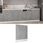 Pannello Lavastoviglie Grigio Cemento 59,5x3x67 cm Truciolato