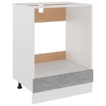 Armadio per Forno Grigio Cemento 60x46x81,5 cm in Truciolato