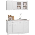 Set Armadi da Cucina 4 pz Bianco in Truciolato