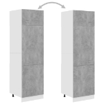 Armadio per Frigo Grigio Cemento 60x57x207 cm in Truciolato