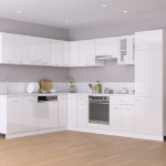 Armadio per Frigo Bianco Lucido 60x57x207 cm in Truciolato