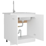 Armadio Inferiore per Lavabo Bianco 80x46x81,5 cm in Truciolato