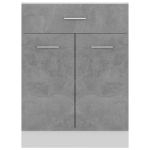 Armadio con Cassetto Grigio Cemento 60x46x81,5 cm in Truciolato