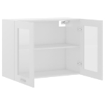 Armadio Sospeso con Vetro Bianco 80x31x60 cm in Truciolato