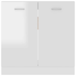 Armadio per Lavabo Bianco Lucido 80x46x81,5 cm in Truciolato