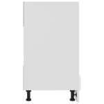 Armadio per Forno Bianco Lucido 60x46x81,5 cm in Truciolato