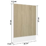 Pannello Lavastoviglie Rovere 45x3x67 cm Truciolato