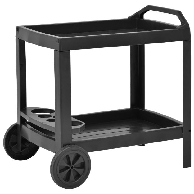 Carrello per Bevande Antracite 69x53x72 cm in Plastica